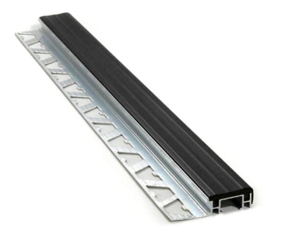 ATRIM ALUM/PVC PROT ESCALON 10x30mm x 2,5m NEGRO