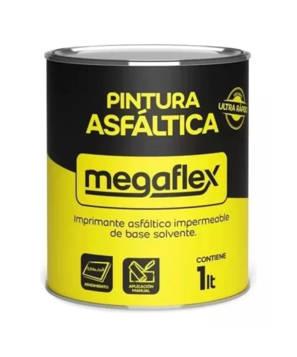 MEGAFLEX PINTURA ASFALTICA X 1 LITRO