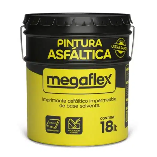 MEGAFLEX PINTURA ASFÁLTICA X 18 LITROS SOLVENTE